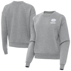 Green Bay Packers Antigua Women's Victory Crew Pullover Sweatshirt Heather Gray - NFL