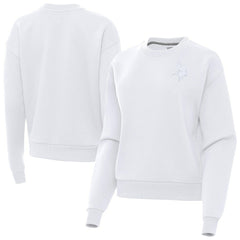 Minnesota Vikings Antigua Women's Victory Crew Pullover Sweatshirt White - NFL