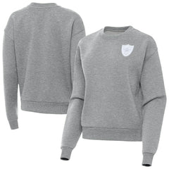 Las Vegas Raiders Antigua Women's Victory Crew Pullover Sweatshirt Heather Gray - NFL