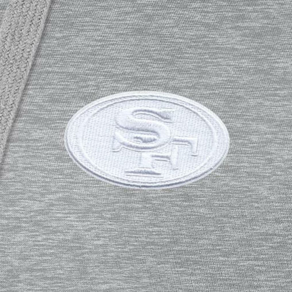 San Francisco 49ers Antigua Women's Victory Pullover Hoodie Heather Gray - NFL
