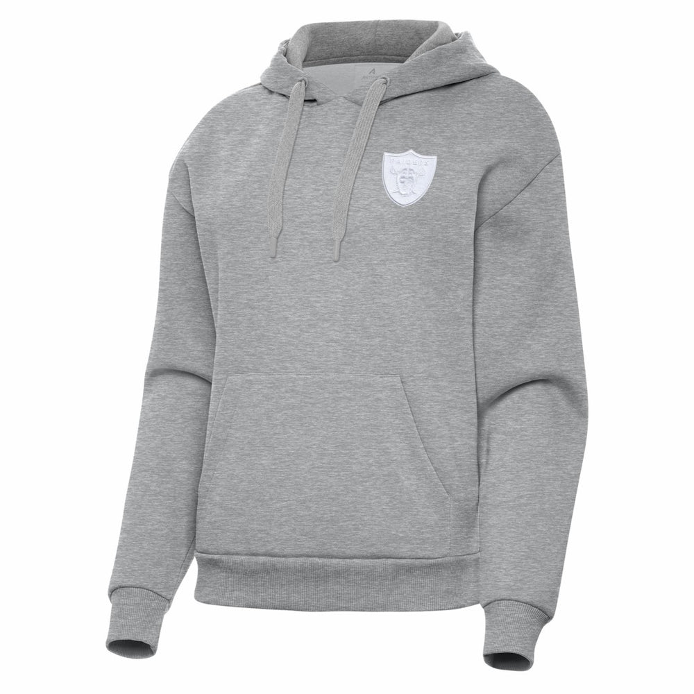 Las Vegas Raiders Antigua Women's Victory Pullover Hoodie Heather Gray - NFL