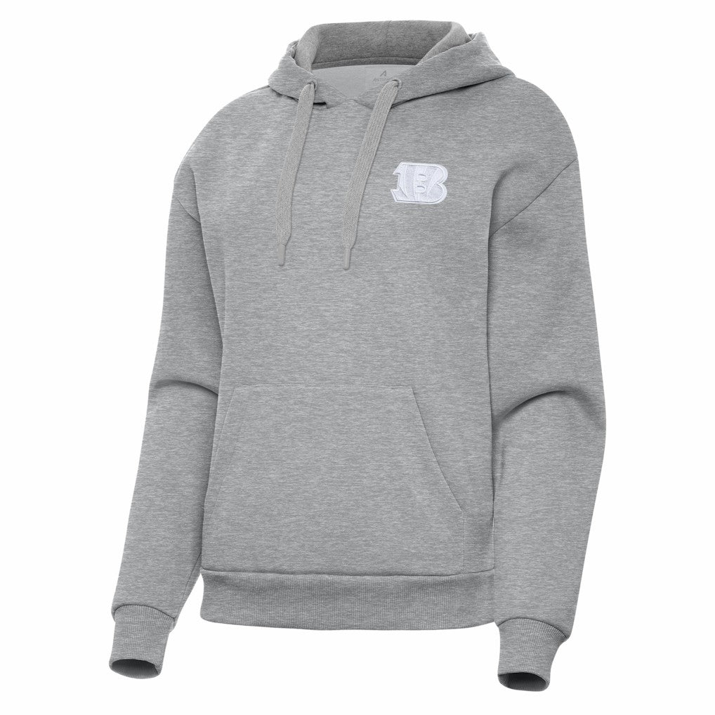 Cincinnati Bengals Antigua Women's Victory Pullover Hoodie Heather Gray - NFL