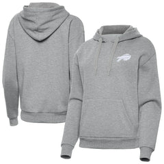 Buffalo Bills Antigua Women's Victory Pullover Hoodie Heather Gray - NFL