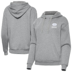 Green Bay Packers Antigua Women's Victory Pullover Hoodie Heather Gray - NFL