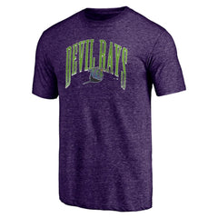 Tampa Bay Rays Purple Cooperstown Collection Line Corps Tri-Blend T-Shirt On Sale