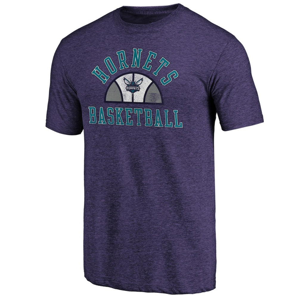 NBA - Charlotte Hornets Purple Half Classic Tri-Blend T-Shirt