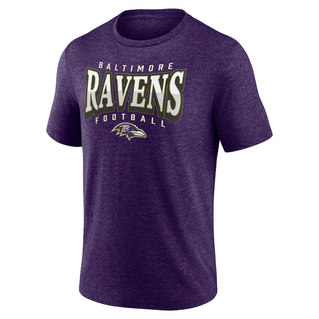 Baltimore Ravens Purple Divided Warp Tri-Blend T-Shirt - NFL