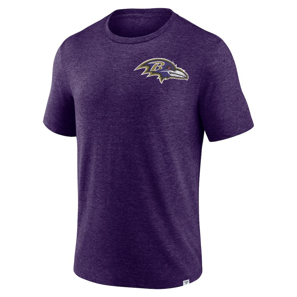 Baltimore Ravens Purple Oval Bubble Tri-Blend T-Shirt - NFL
