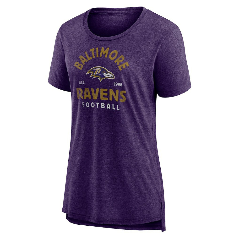 Baltimore Ravens Women's Vintage Arch Tri-Blend T-Shirt Purple - NFL