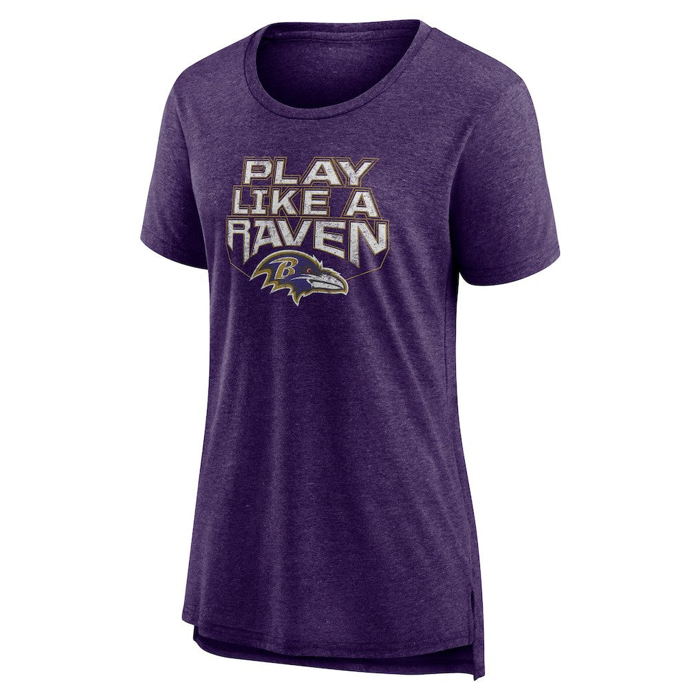 Baltimore Ravens Women's Hometown First Down Tri-Blend T-Shirt Purple - NFL