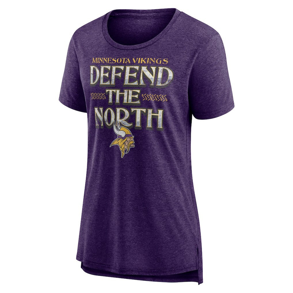 Minnesota Vikings Women's Hometown First Down Tri-Blend T-Shirt Purple - NFL