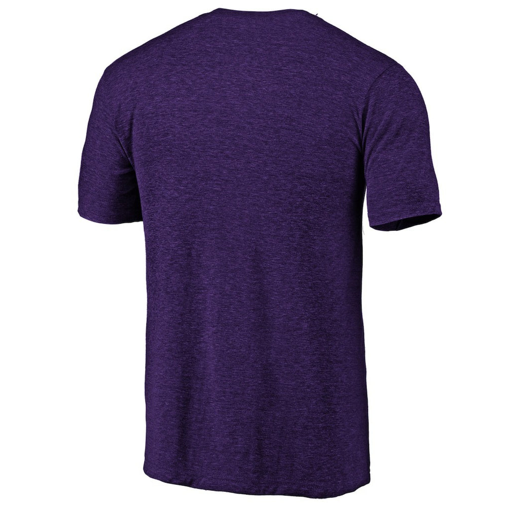 Baltimore Ravens Purple Left Chest Distressed Tri-Blend T-Shirt - NFL