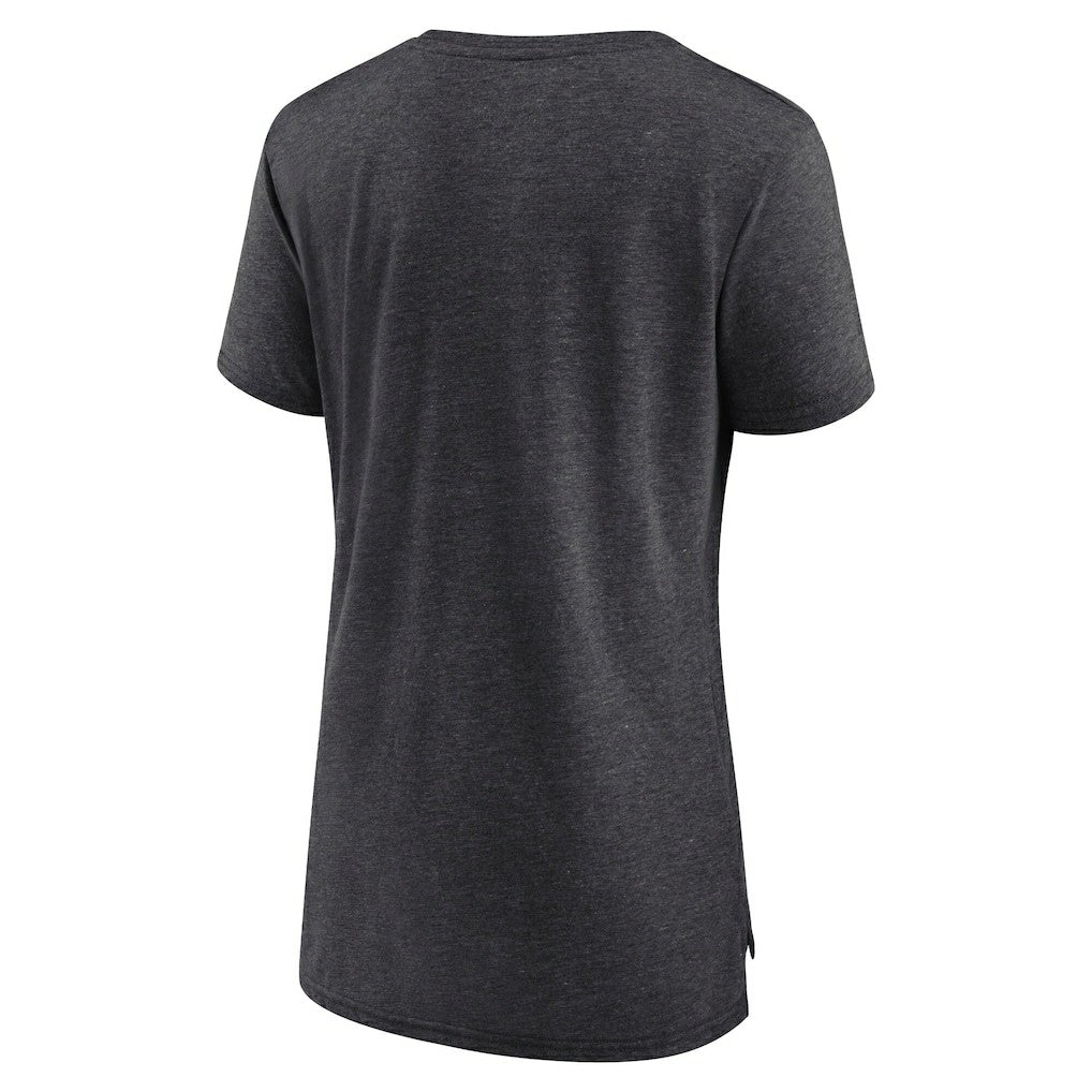 Las Vegas Raiders Women's Vintage Graphic Tri-Blend Scoop Neck T-Shirt Charcoal - Nike