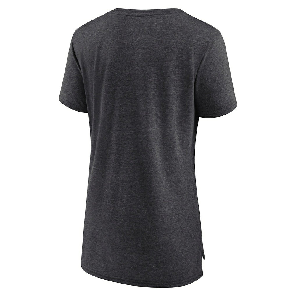 Las Vegas Raiders Women's Vintage Graphic Tri-Blend Scoop Neck T-Shirt Charcoal - Nike