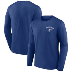 Tampa Bay Lightning - Blue Team Lockup Long Sleeve T-Shirt