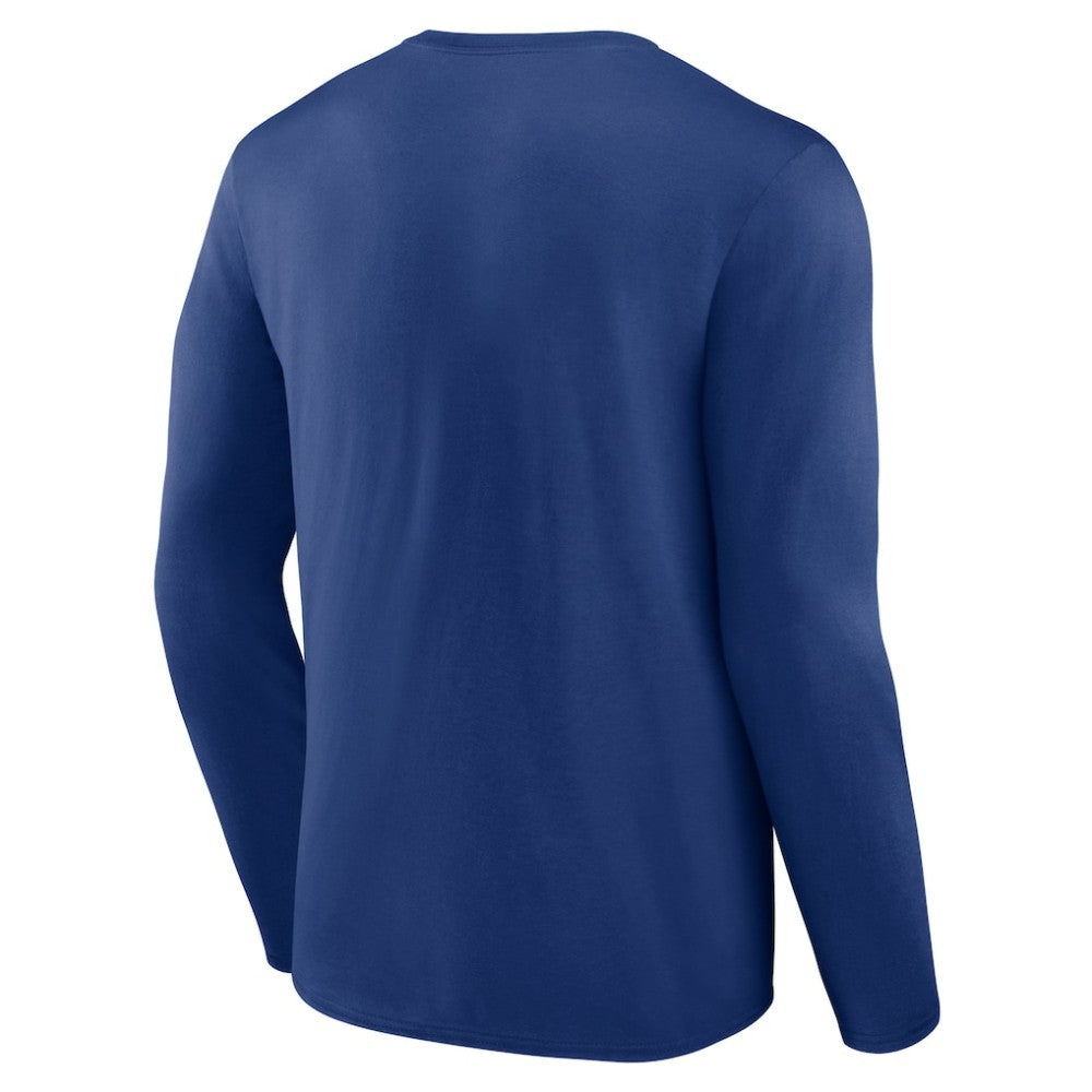 Vancouver Canucks - Blue Team Lockup Long Sleeve T-Shirt