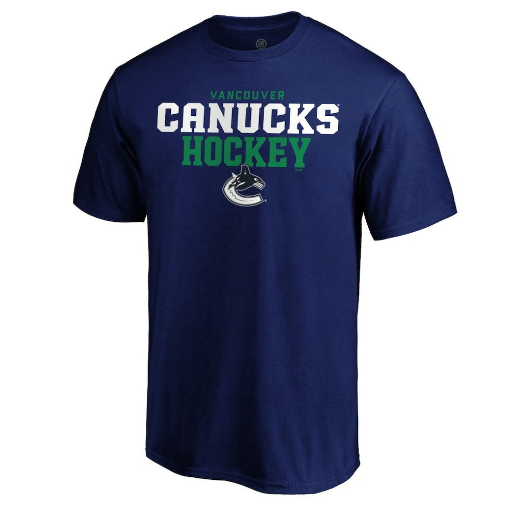 Vancouver Canucks - Navy Double Stack T-Shirt