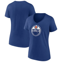 Edmonton Oilers - Women's Primary Logo T-Shirt Blue