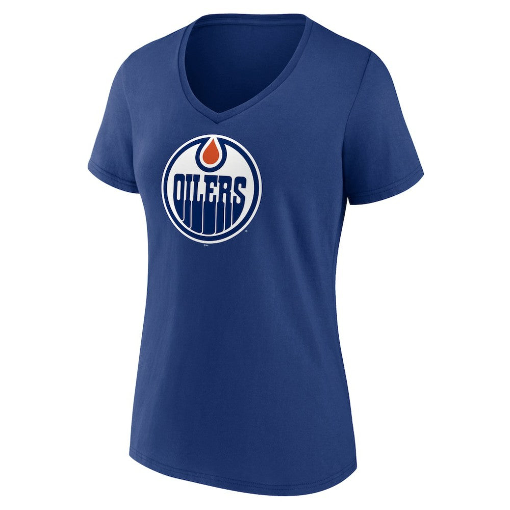 Edmonton Oilers - Women's Primary Logo T-Shirt Blue