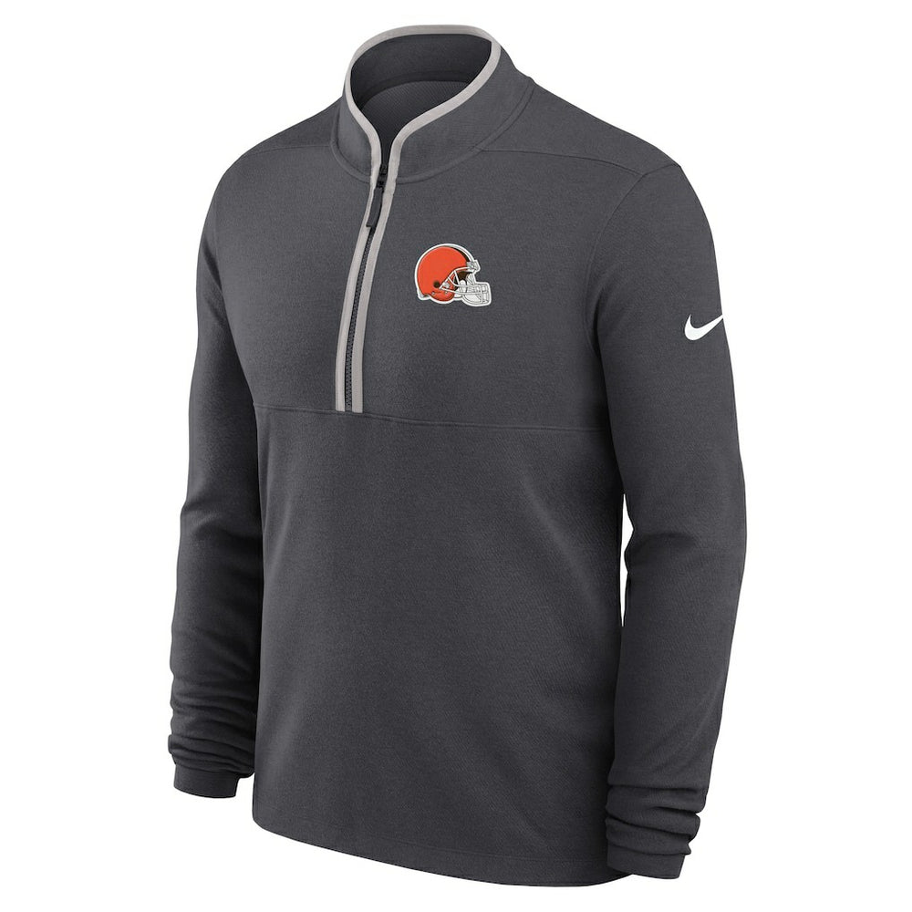 Cleveland Browns Lightweight Victory Dri-FIT Half-Zip Pullover Anthracite - Nike