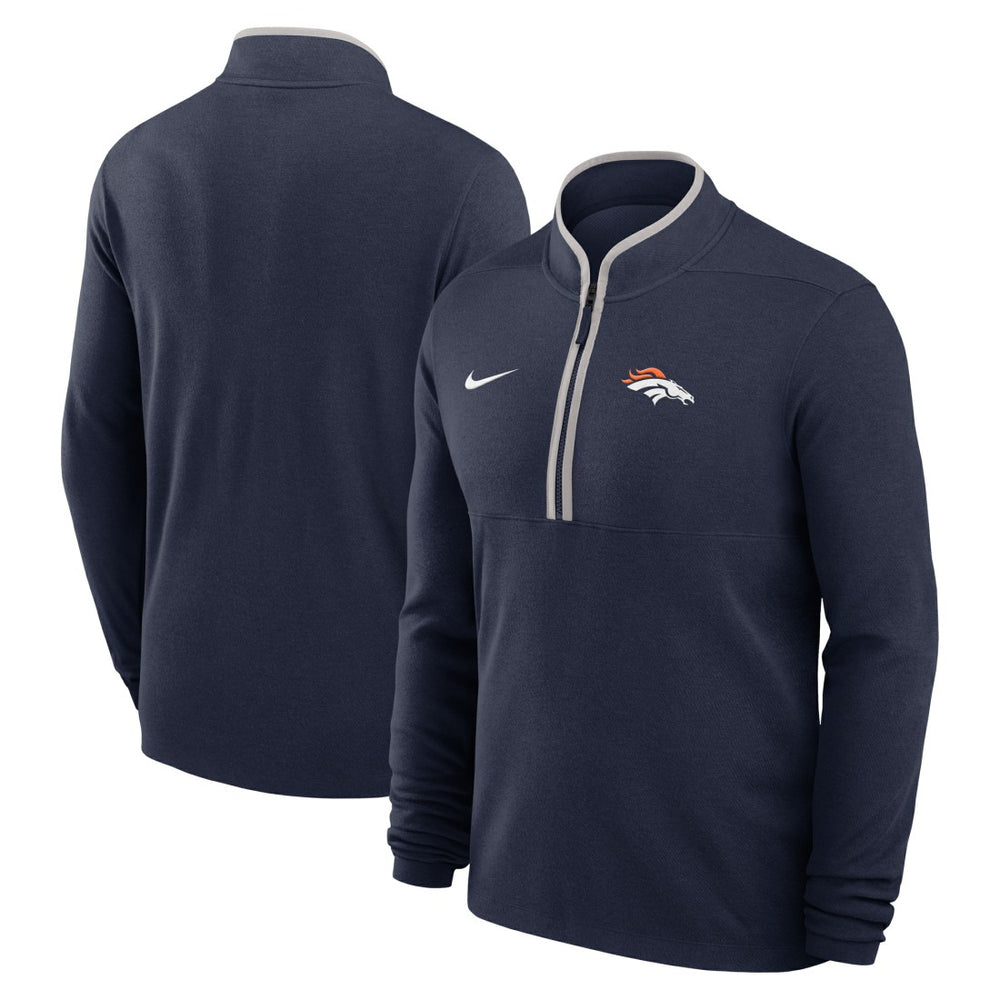 Denver Broncos Lightweight Victory Dri-FIT Half-Zip Pullover Navy - Nike