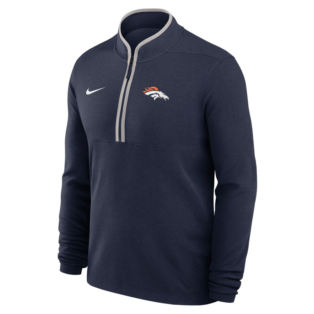 Denver Broncos Lightweight Victory Dri-FIT Half-Zip Pullover Navy - Nike