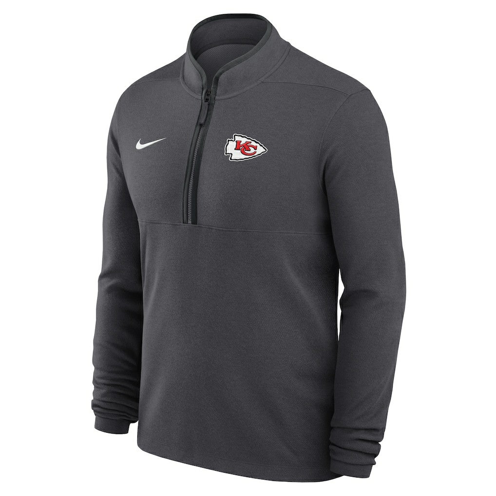Kansas City Chiefs Lightweight Victory Dri-FIT Half-Zip Pullover Anthracite - Nike