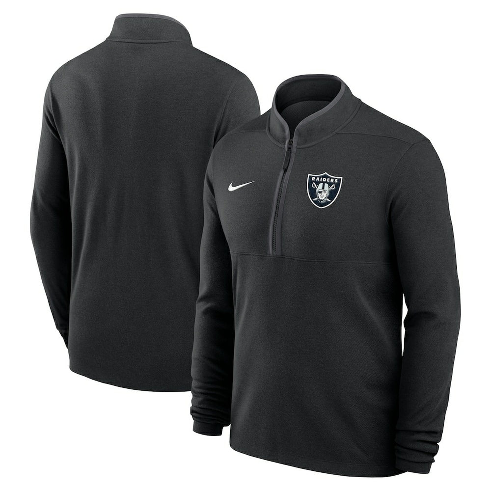 Las Vegas Raiders Lightweight Victory Dri-FIT Half-Zip Pullover Black - Nike