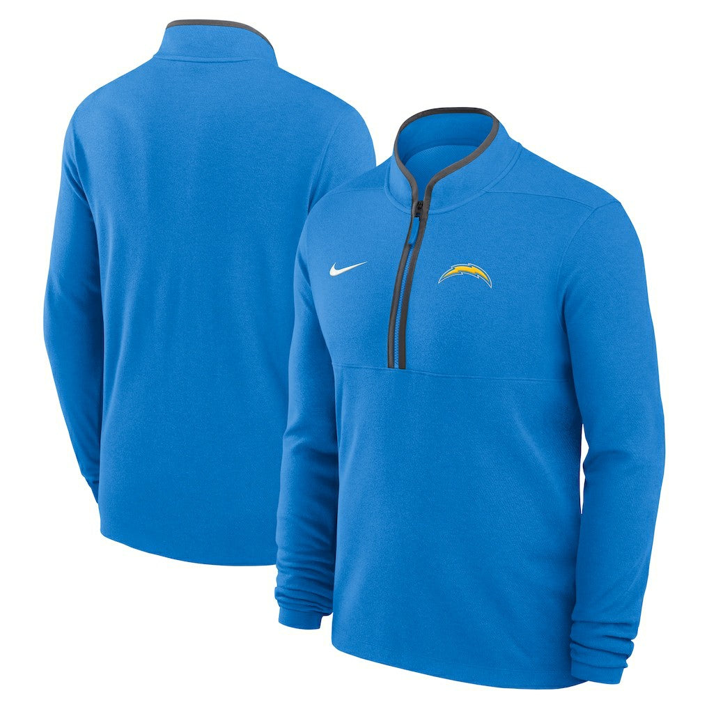 Los Angeles Chargers Lightweight Victory Dri-FIT Half-Zip Pullover Powder Blue - Nike