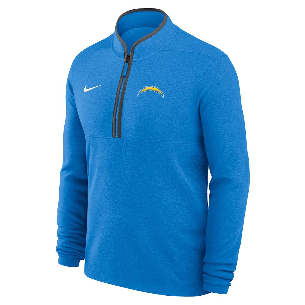 Los Angeles Chargers Lightweight Victory Dri-FIT Half-Zip Pullover Powder Blue - Nike