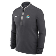 Miami Dolphins Lightweight Victory Dri-FIT Half-Zip Pullover Anthracite - Nike