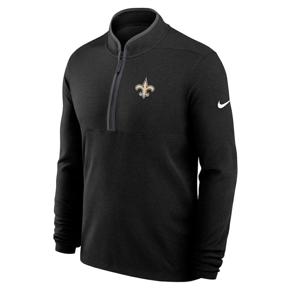 New Orleans Saints Lightweight Victory Dri-FIT Half-Zip Pullover Black - Nike