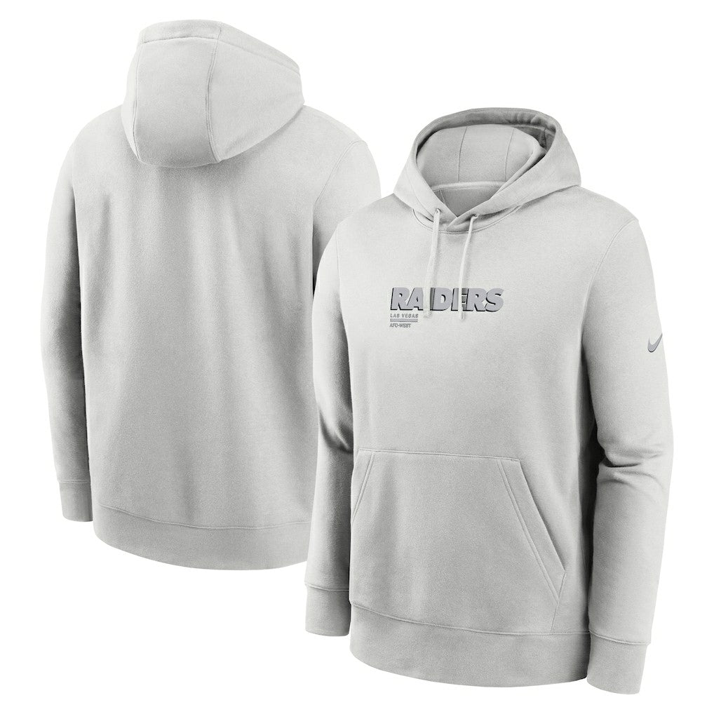 Las Vegas Raiders Edge Pack French Terry Club Pullover Hoodie Gray - Nike