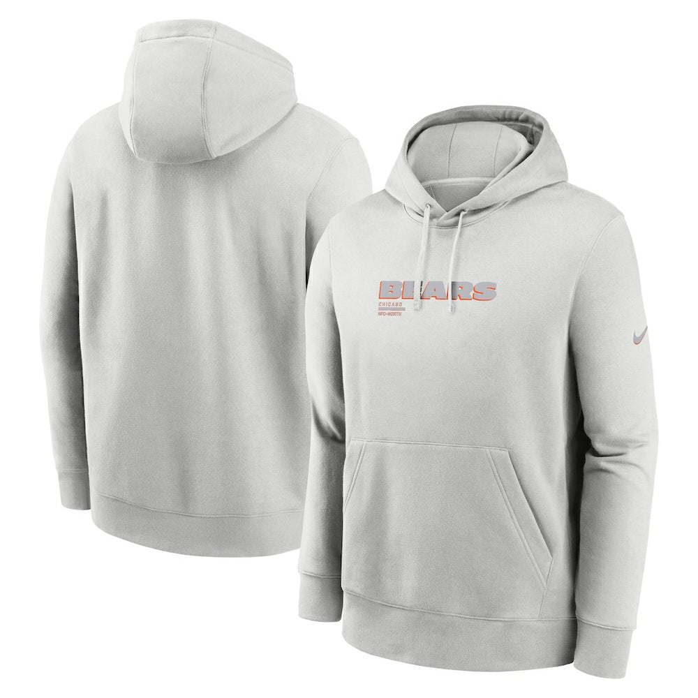 Chicago Bears Edge Pack French Terry Club Pullover Hoodie Gray - Nike