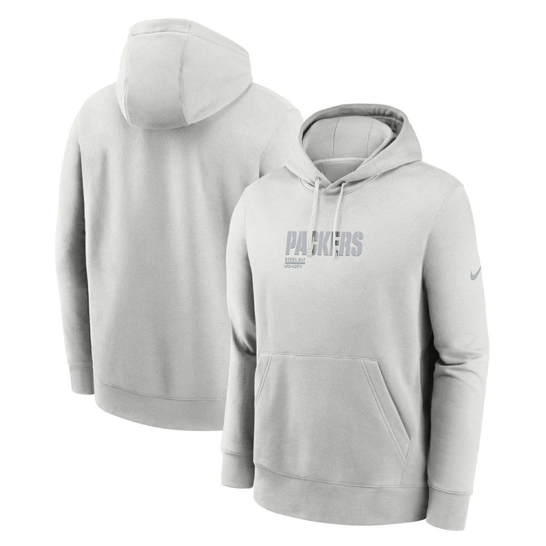 Green Bay Packers Edge Pack French Terry Club Pullover Hoodie Gray - Nike