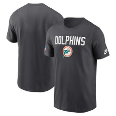 Miami Dolphins Alt Pack Onside Conversion Performance T-Shirt Anthracite - Nike