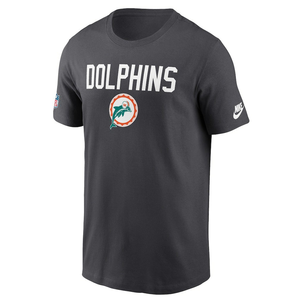 Miami Dolphins Alt Pack Onside Conversion Performance T-Shirt Anthracite - Nike