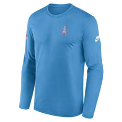 Tennessee Titans Legend Oilers Throwback Dri-FIT Long Sleeve T-Shirt Navy - Nike