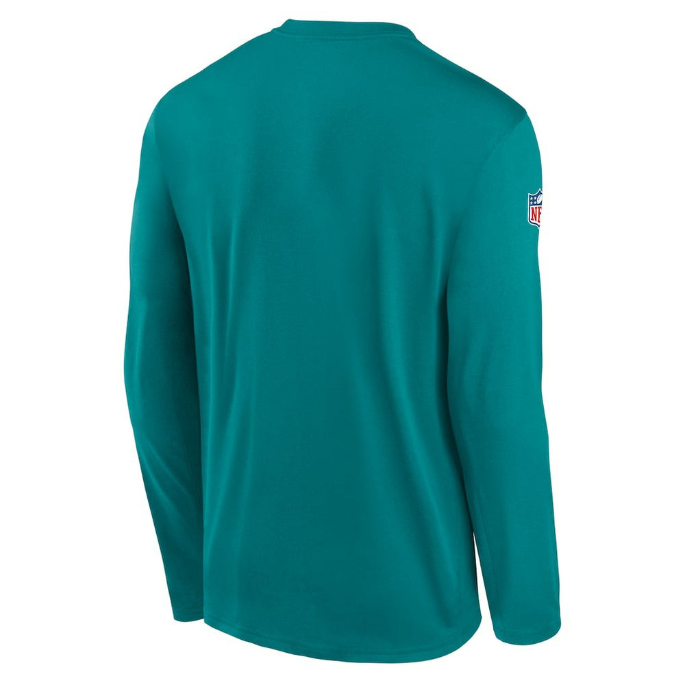 Miami Dolphins Legend Small Logo Dri-FIT Long Sleeve T-Shirt Aqua - Nike