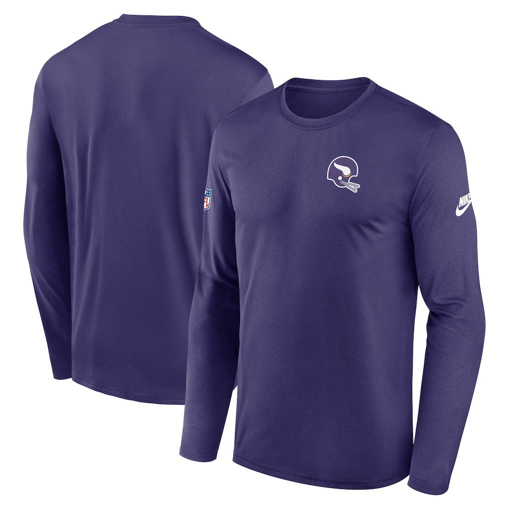 Minnesota Vikings Legend Small Logo Dri-FIT Long Sleeve T-Shirt Purple - Nike