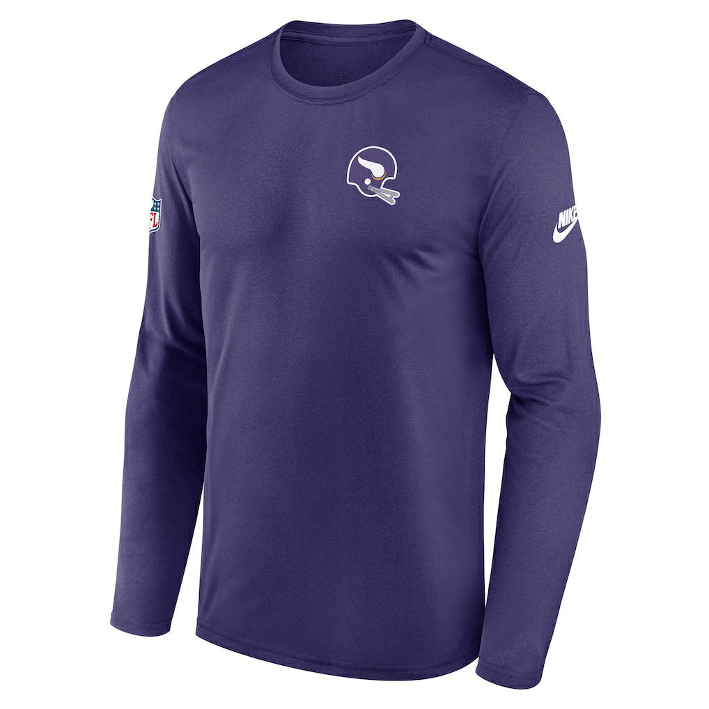 Minnesota Vikings Legend Small Logo Dri-FIT Long Sleeve T-Shirt Purple - Nike