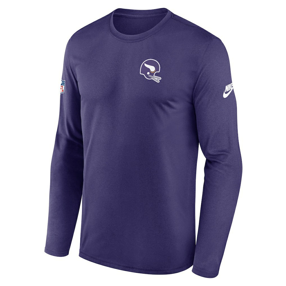 Minnesota Vikings Legend Small Logo Dri-FIT Long Sleeve T-Shirt Purple - Nike