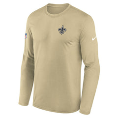 New Orleans Saints Legend Small Logo Dri-FIT Long Sleeve T-Shirt Gold - Nike