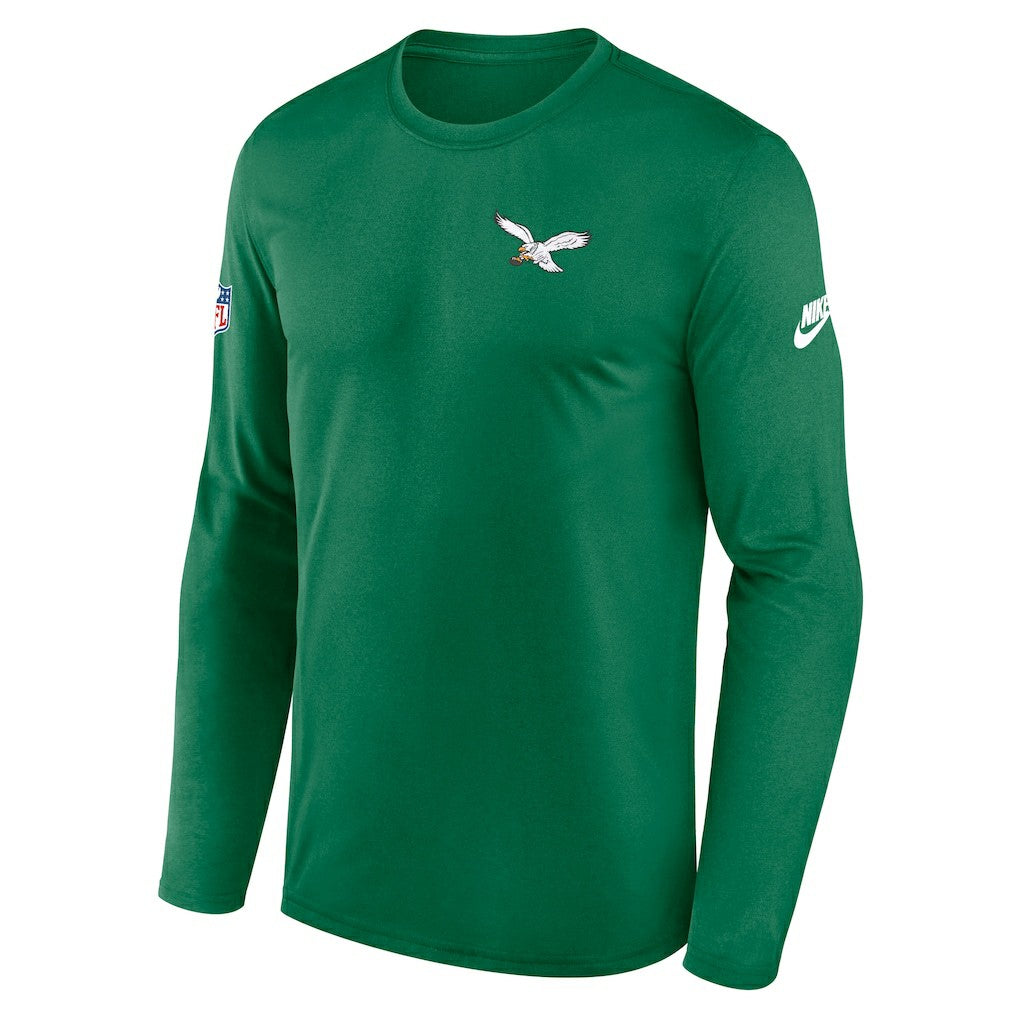 Philadelphia Eagles Legend Small Logo Dri-FIT Long Sleeve T-Shirt Kelly Green - Nike