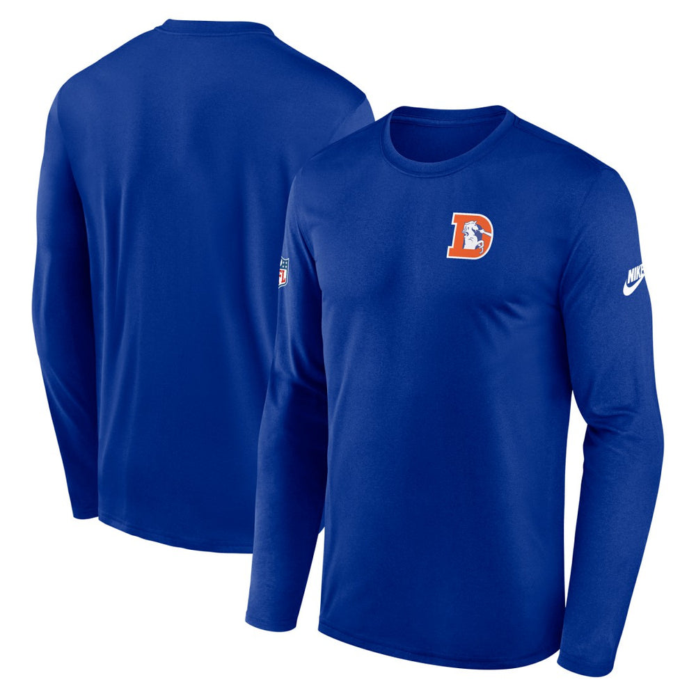 Denver Broncos Legend Small Logo Dri-FIT Long Sleeve T-Shirt Royal - Nike