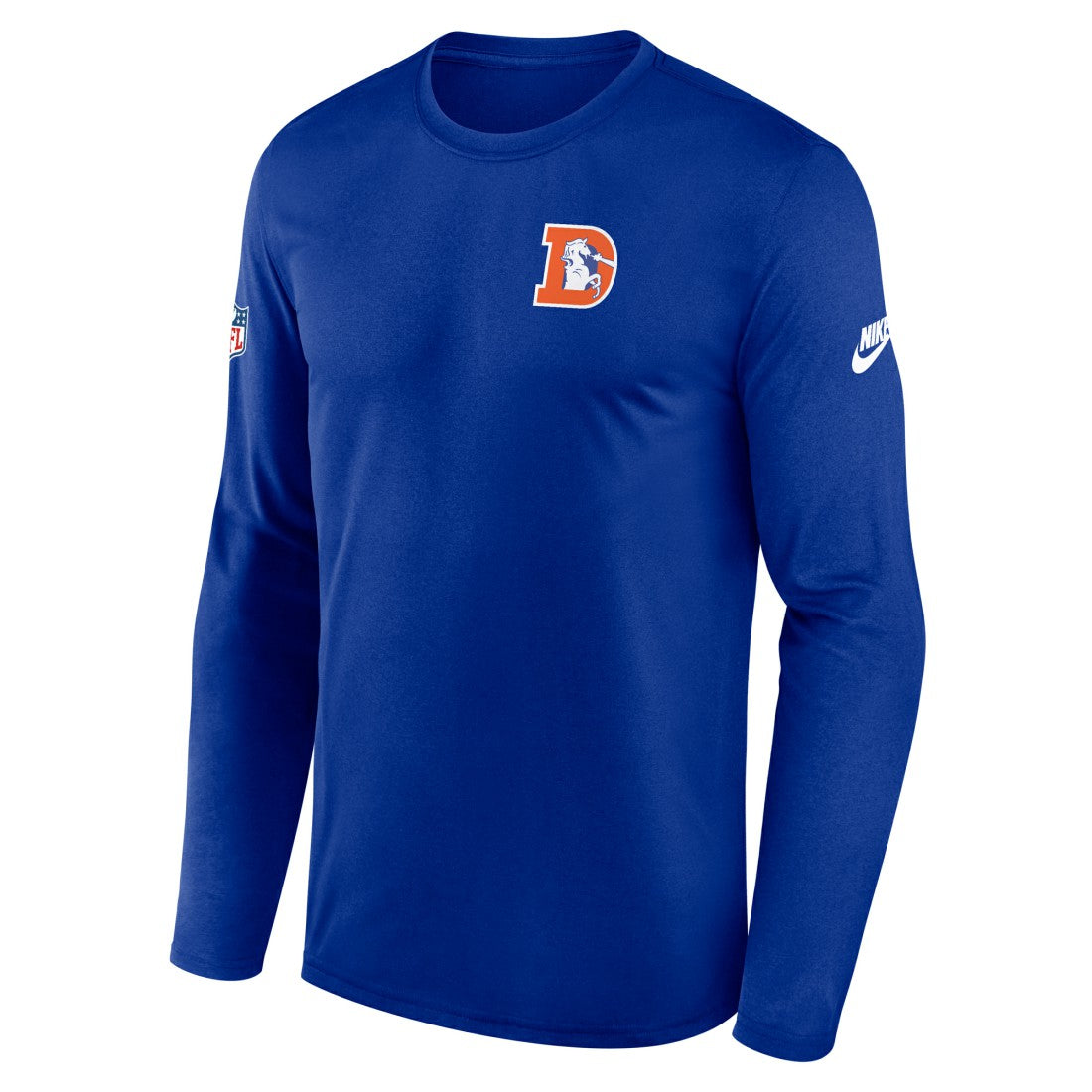 Denver Broncos Legend Small Logo Dri-FIT Long Sleeve T-Shirt Royal - Nike