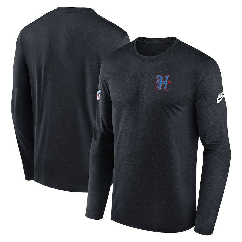 Houston Texans Legend Small Logo Dri-FIT Long Sleeve T-Shirt Navy - Nike