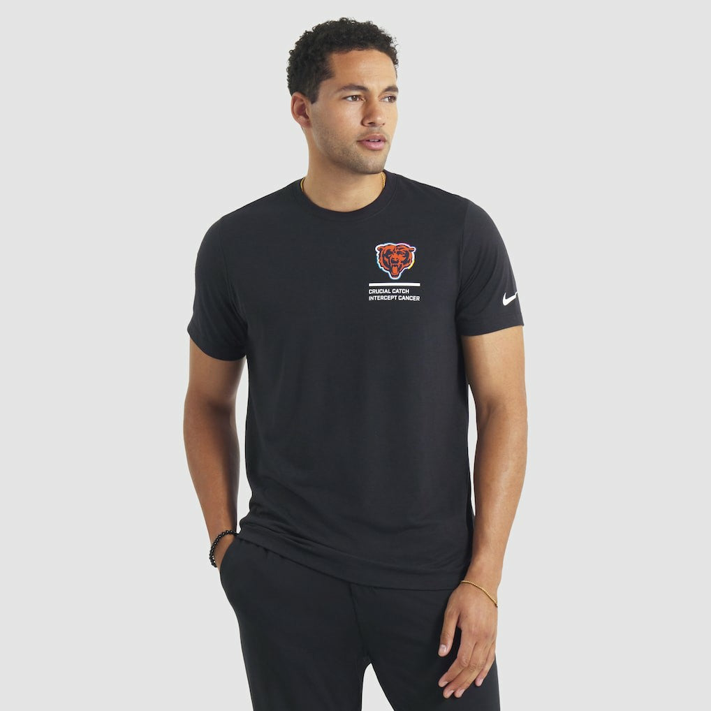 Chicago Bears 2025 NFL Crucial Catch Tri-Blend Dri-FIT T-Shirt Black - Nike