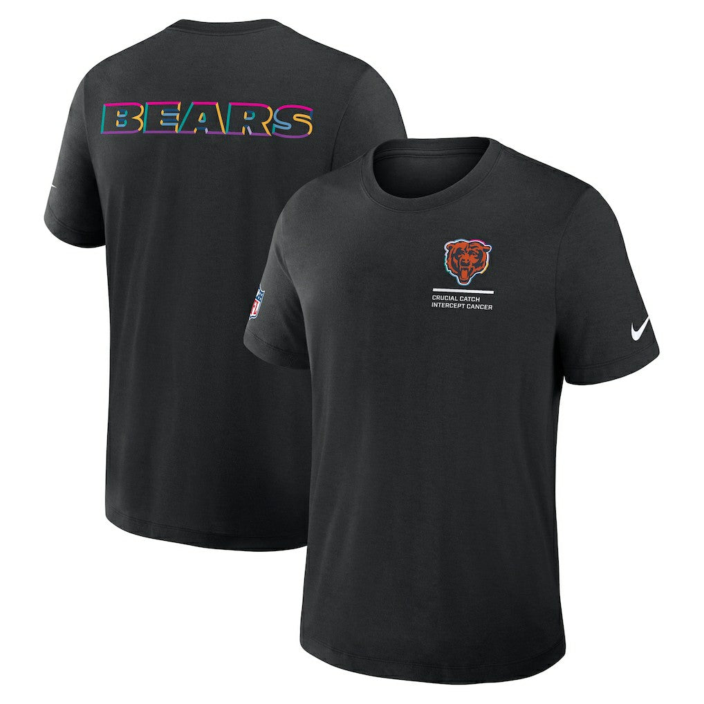 Chicago Bears 2025 NFL Crucial Catch Tri-Blend Dri-FIT T-Shirt Black - Nike