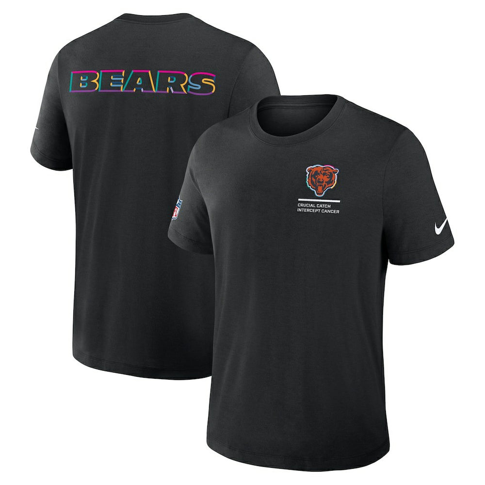 Chicago Bears 2025 NFL Crucial Catch Tri-Blend Dri-FIT T-Shirt Black - Nike